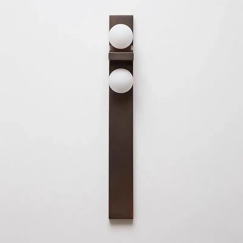 

Европейские настенные светильники с длинными полосами, круглый шар, стеклянный абажур, прикроватный дизайнерский фойе, настенный декор, лампа для коридора, ресторана