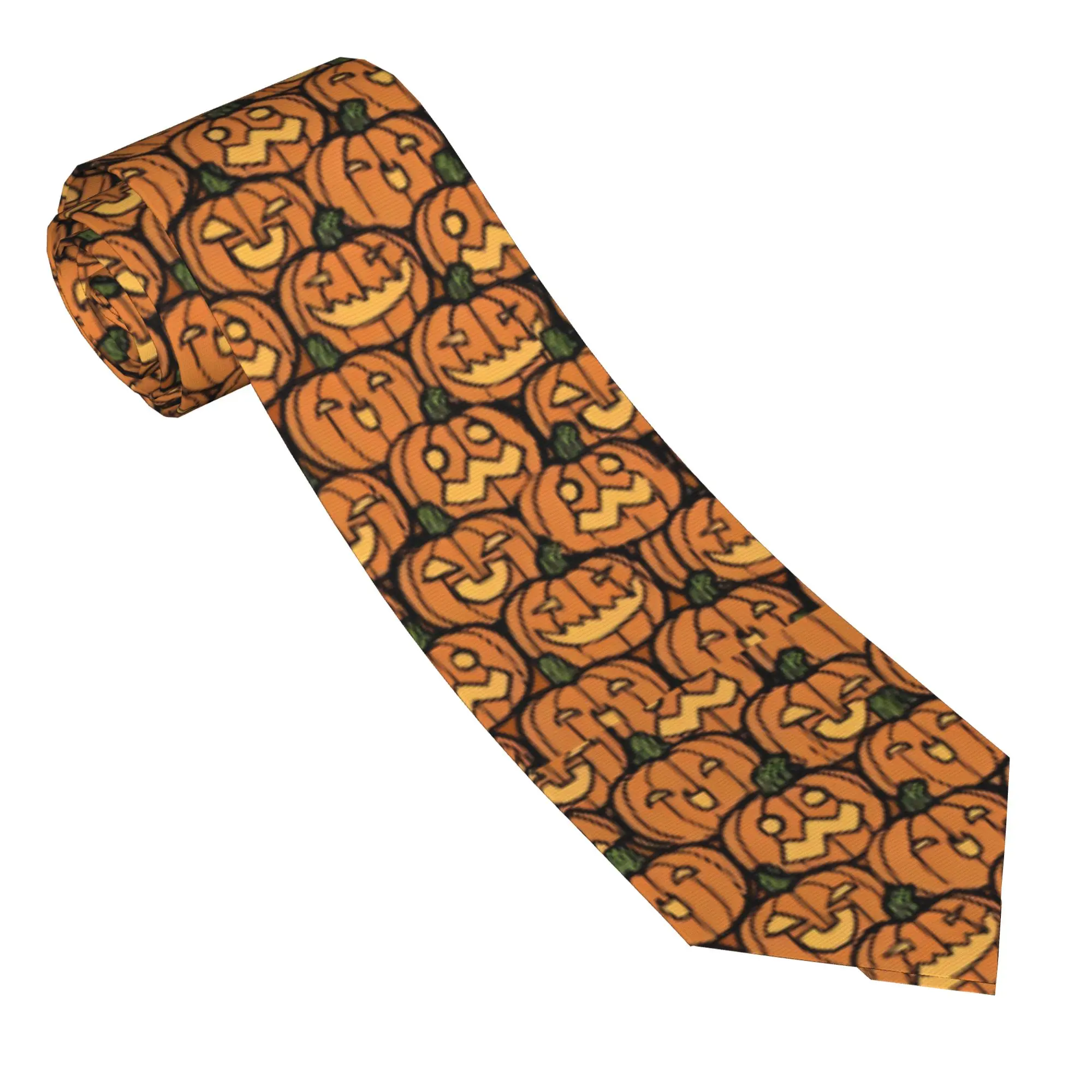 Halloween Pumpkins Ghosts Neckties Unisex 8 cm Trick or Treat Cute  Neck Tie for Mens Casual Narrow Shirt Accessories Gravatas