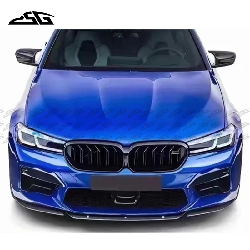 

Carbon Fiber Front Bumper Lip Diffuser Spoiler For BMW M5 F90 LCI 2021+ Lower Guard Plate Splitter ST Style Body Kit