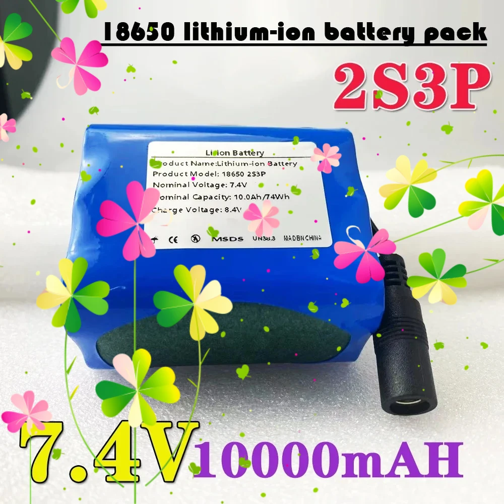 

INR18650 LED Light Bluetooth Speaker 7.4V Emergency DIY Lithium Battery Pack 2S3P 10.0AH Fishing 7.4V Lithium Ion Battery