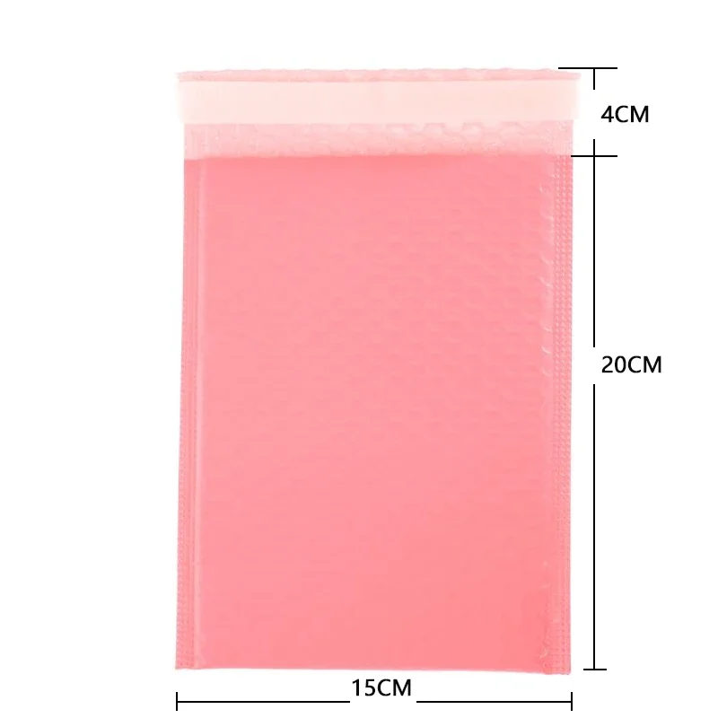 100pcs Bubble Mailers สีชมพู POLY Bubble Mailer Self Seal เบาะซองของขวัญกระเป๋าสําหรับหนังสือนิตยสารเรียงราย Mailer Self Seal