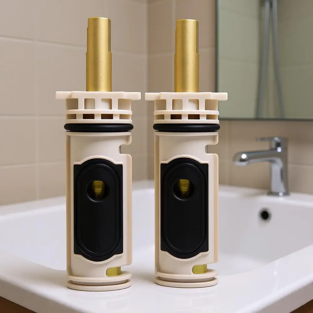 

Two-Piece Replacement Cartridge Kit for Shower and Tub Mixers, Metal and Plastic Components