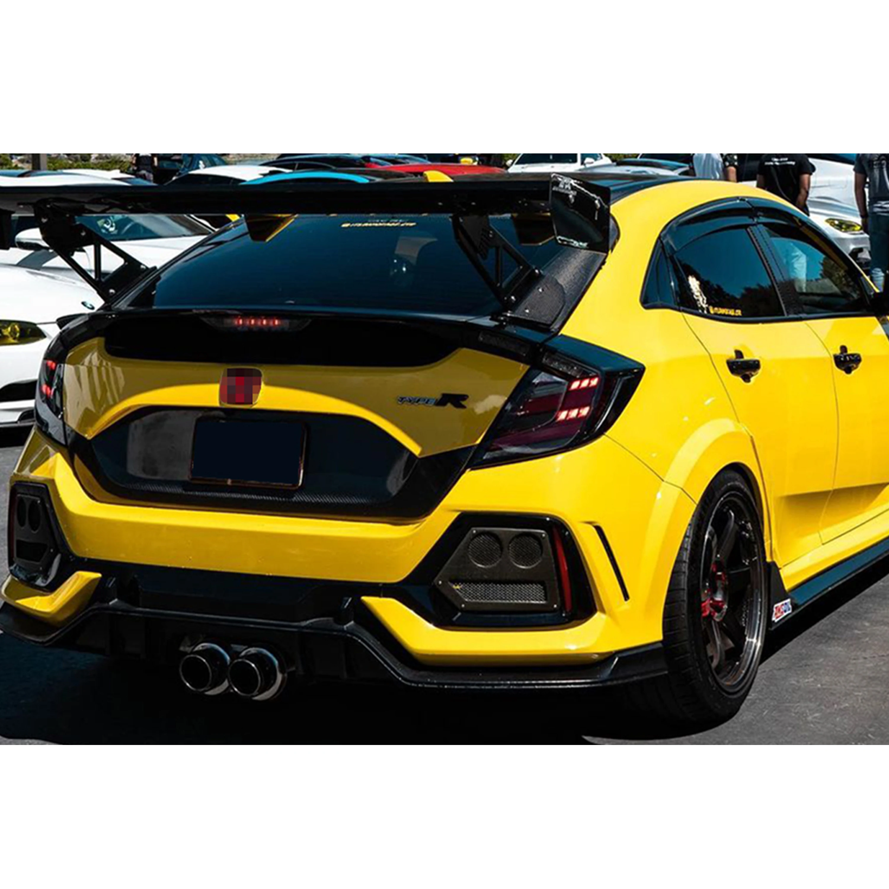 LED Tail Lights for Honda Civic Hatchback 2016-2020 Sequential Turn Signal Dynamic Animation Rear Lamps Assembly [Not Fit Sedan]