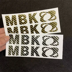 2PCS Motorcycle Refit Sticker Motorcycle MBK Logo Decorative Carbon Fiber Vinyl Wrap Film Waterproof Colorful Decals for MBK