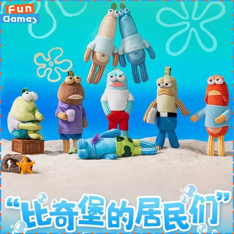 

Original Pop Mart Bikini Bottom Buddie Series Blind Box Funny Plush Pendant Figure Mystery Box Trendy Play Custom Birthday Gift