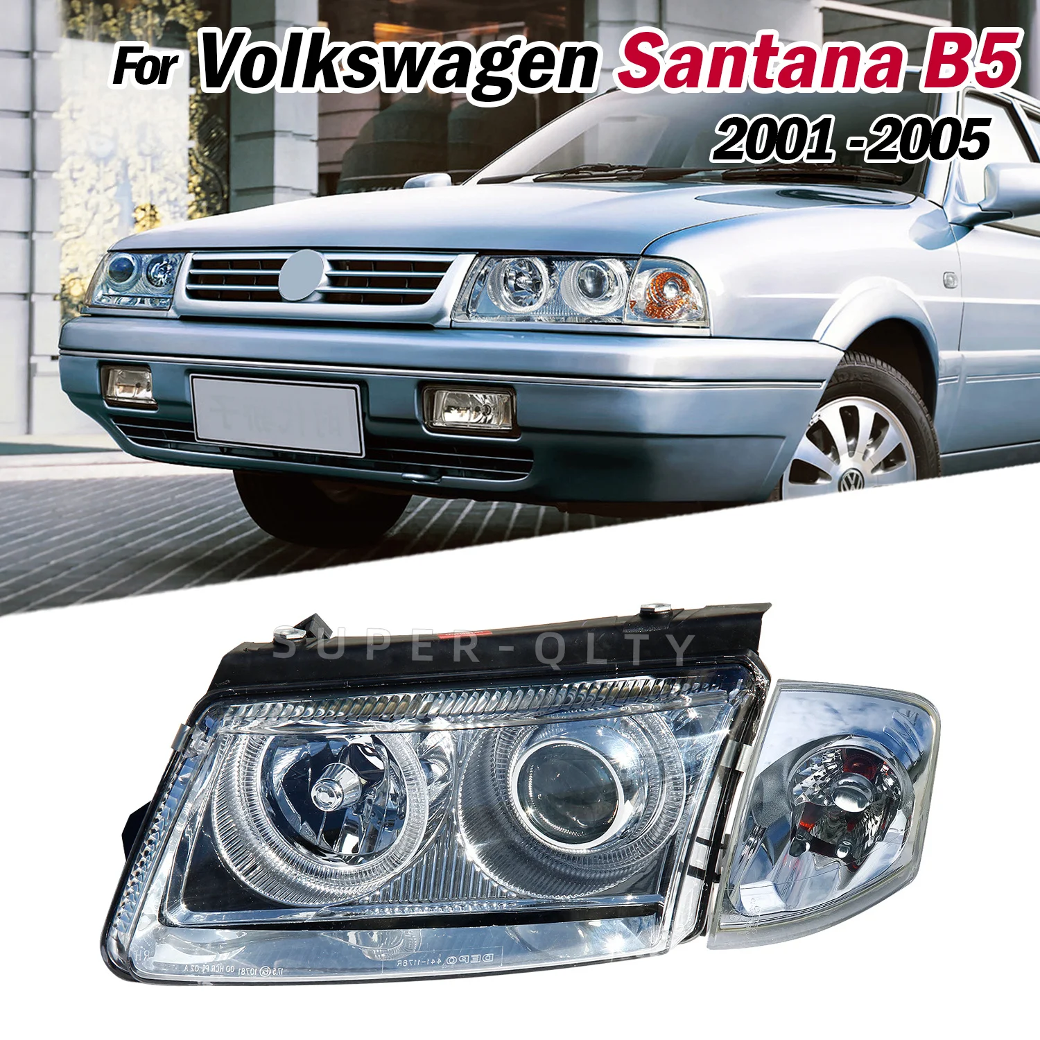 for Volkswagen Santana B5 2001 -2005 Headlights Assembly for vw santana Headlamp Car accessories