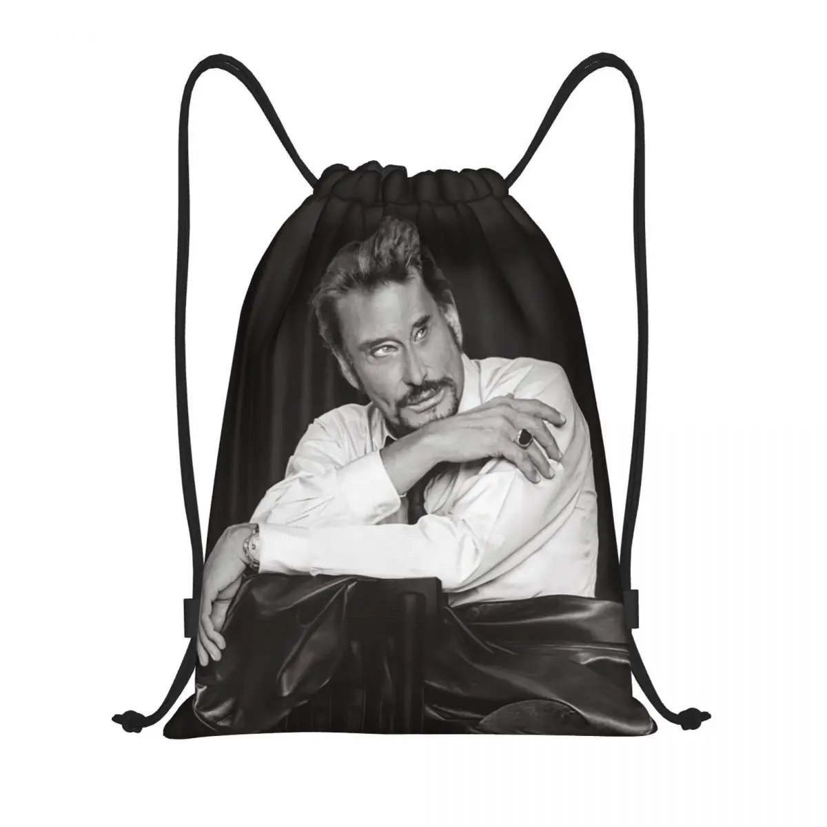 

Крутой рюкзак Johnny Hallyday на шнурке, спортивная спортивная сумка для женщин и мужчин, тренировочный рюкзак французского рок-певца