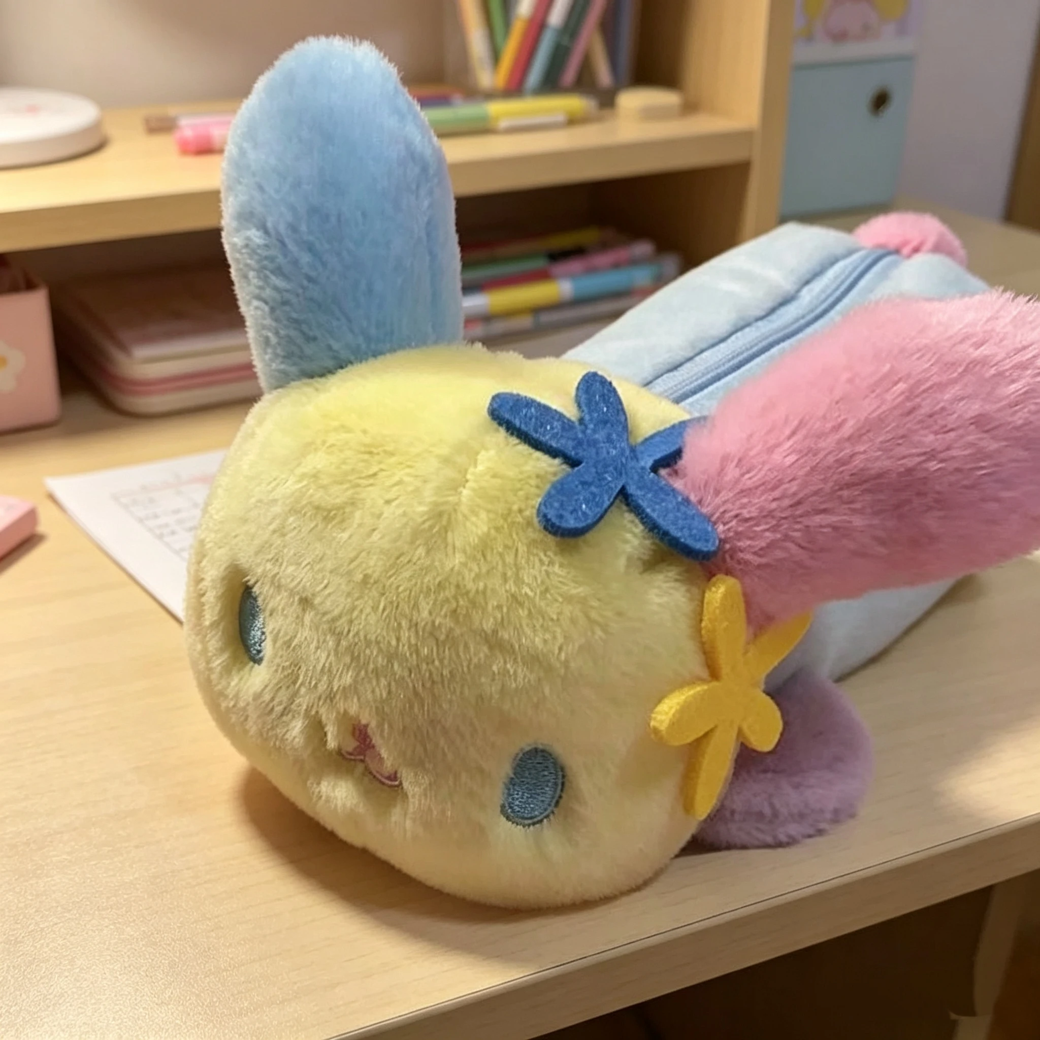 

В наличии: Плюшевый пенал Sanrio Usahana, аналогичный стиль, с молнией и брелоком, косметичка для девочек, сумка для хранения, студенческие канцелярские принадлежности, подарок на день рождения