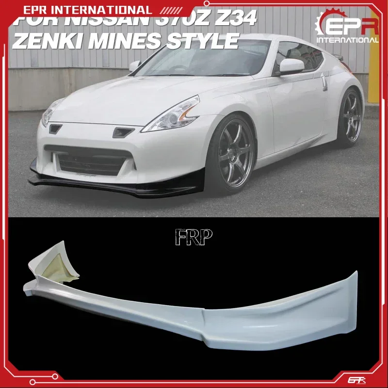 2009-2012 FRP embellecedor de labio delantero para Nissan 370Z Z34 Zenki modelo temprano minas labio frontal de vidrio/fibra de carbono (preelevación facial) Kit de carrocería 370Z