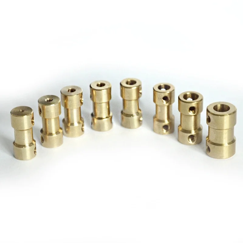 2mm/2.3mm/3mm/3.17mm/4mm/5mm/6mm Miniature Brass Rigid Coupling Motor Transmission Connector 6