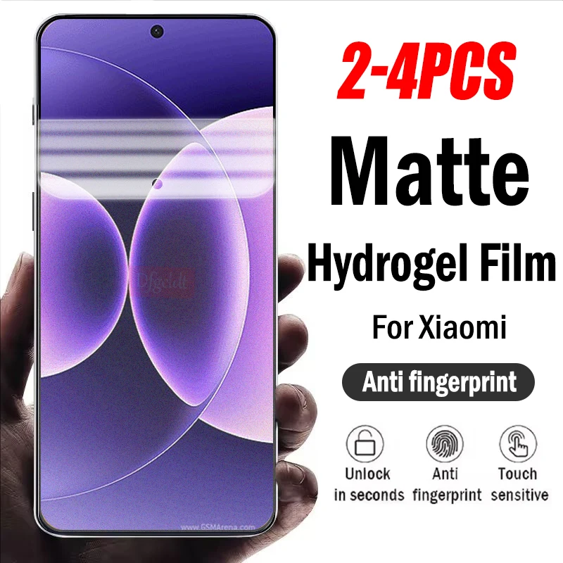 

2-4 шт., простая в установке матовая гидрогелевая пленка для Xiaomi 17 Pro Max, защитная пленка для экрана Mi 15 14 13 12 11 10 Lite, мягкая пленка