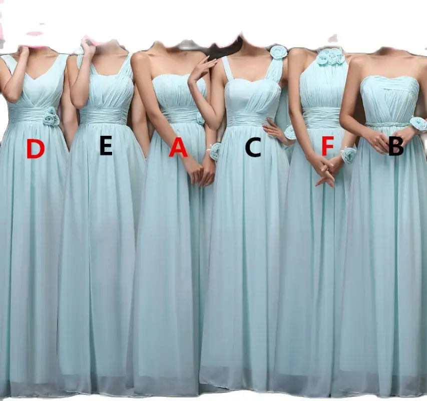 Customized Blue Chiffon Strapless Halter Bridesmaid Dresses Purple Champagne Pink Wedding Guest Dress Long Prom Party Gown