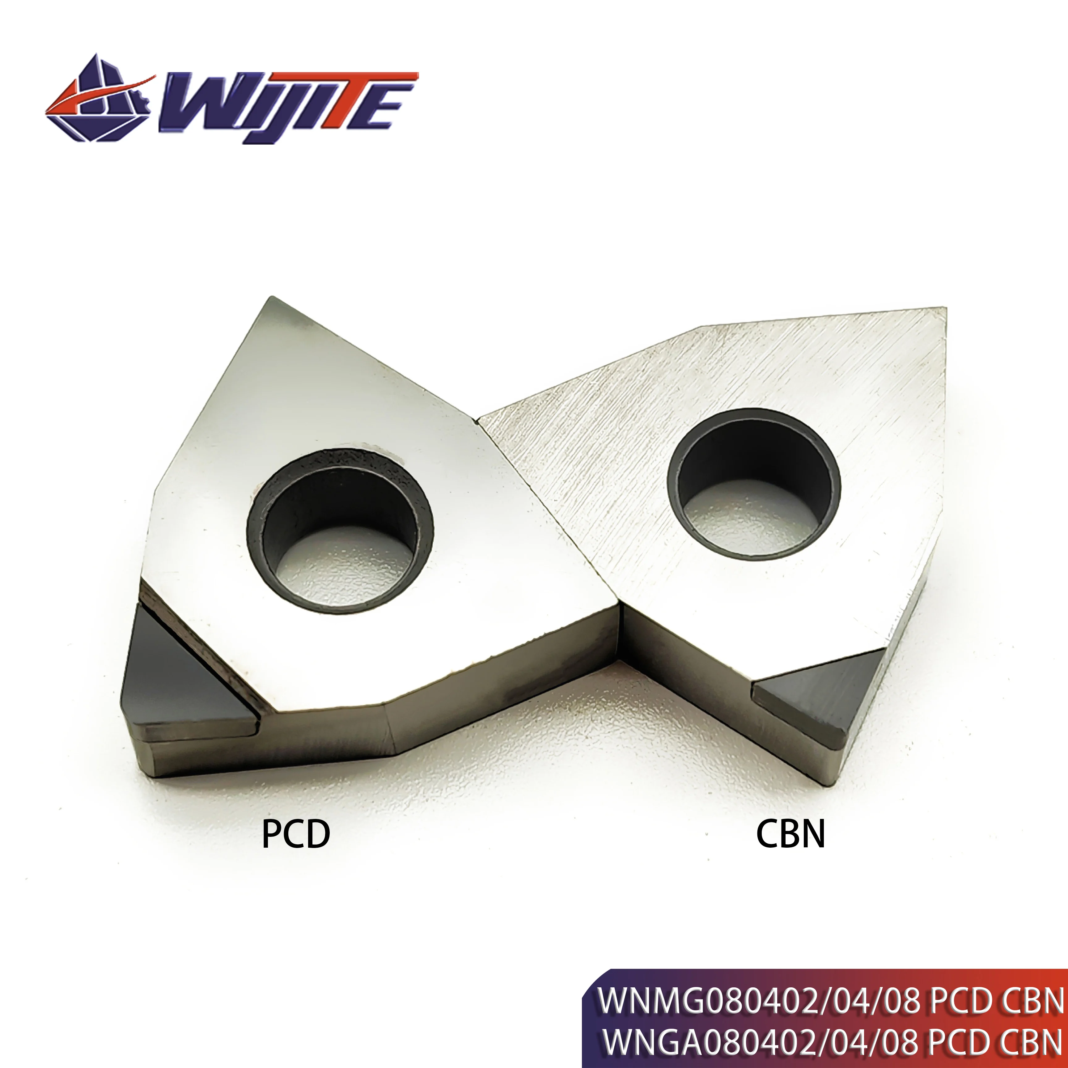 CBN WNMG080402 04 08 WNGA080402 04 08 Tool machining hard and cast iron PCD turning tool for aluminum copper WNMG WNGA