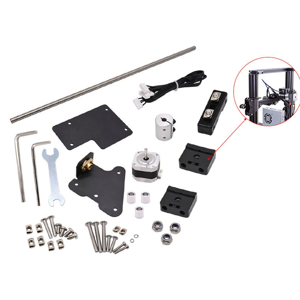 For Ender 3 Dual for z Upgrade Kit Includes Motor Mounting Plates for z Brackets Power Cable and All Necessary Fasteners