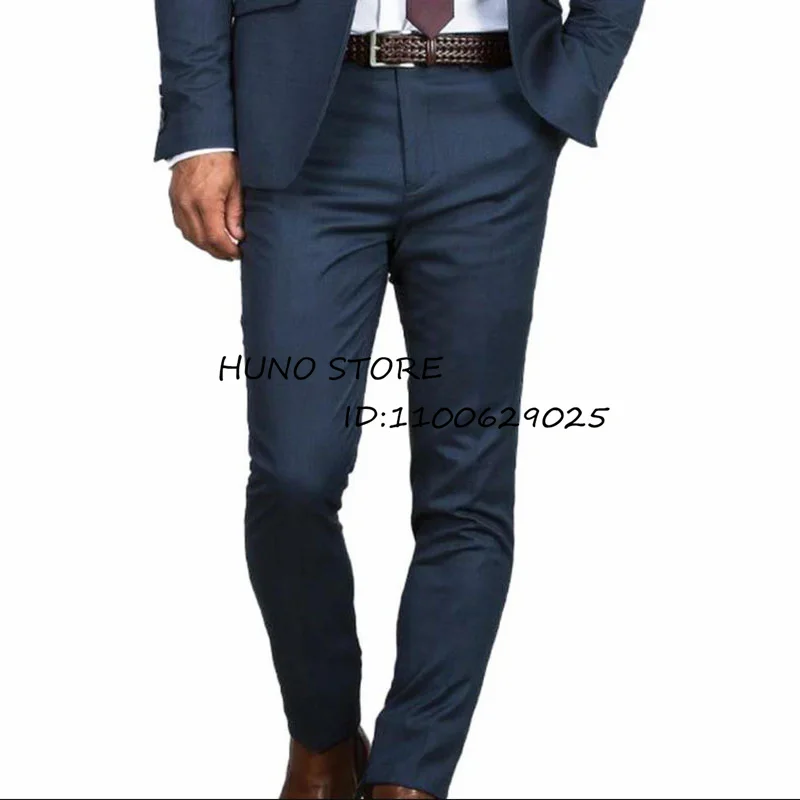 Terno elegante de peito único ajuste formal masculino, jaqueta de escritório casual personalizada, conjunto confortável de 2, novo, 2024