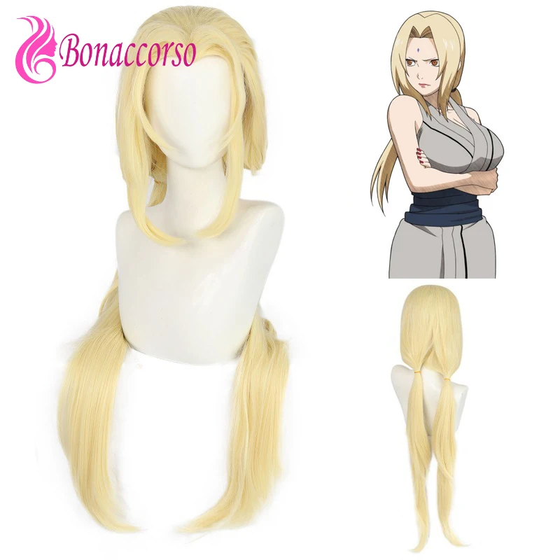 

HOKAGE Tsunade Cosplay Wig Pale Gold Synthetic Long Straight Wig Anime Coser High Quality Heat Resistant Fiber Wig Halloween