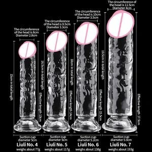 قضبان اصطناعية شفافة للنساء ، ديك كبير ، لعبة جنسية للبالغين ، قضيب مريح ، دسار واقعي ، XXL ، متجر الجنس أعلى 12 صارمة وسميكة مبيعات القضيب - No3