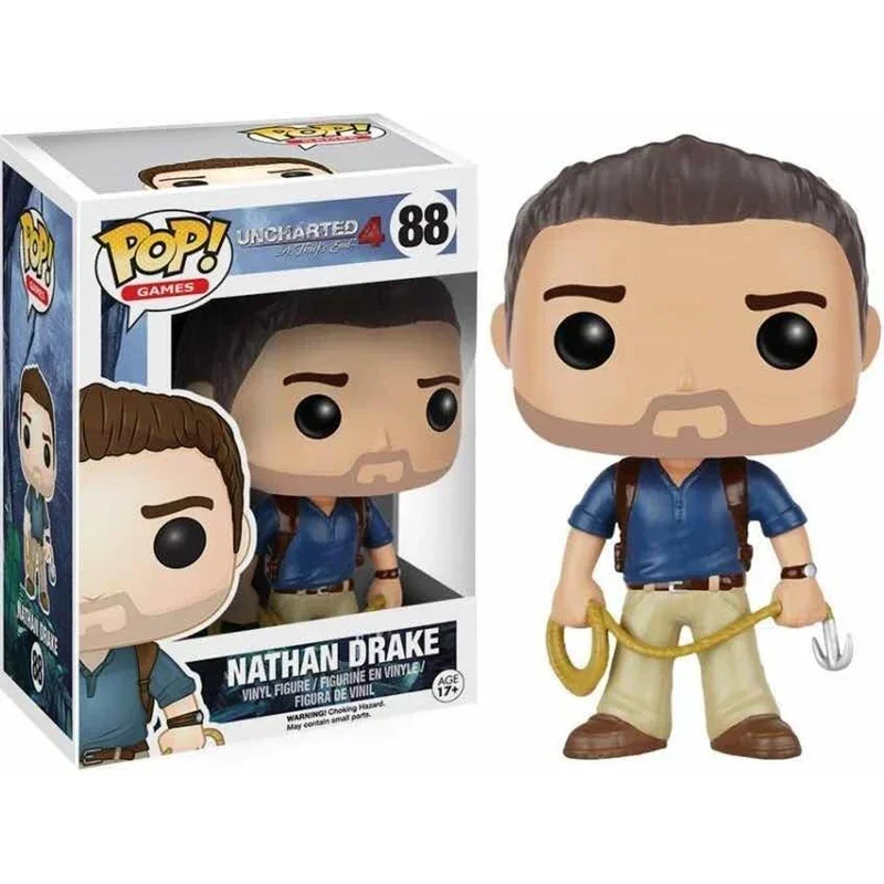 FUNKO POP  Pop NATHAN DRAKE #88 Uncharted Sea Vinyl Action Figure Dolls Toys for Children Gifts