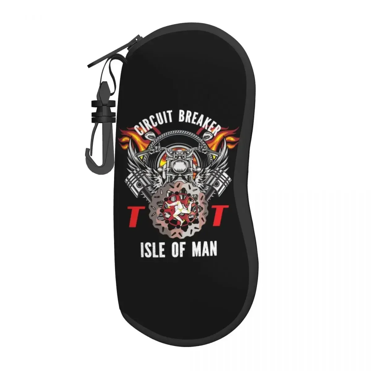 Isle Of Man UK Motorbike Eyeglass Glasses Case Women Men Soft Racing Race Day Sunglasses Protective Bag