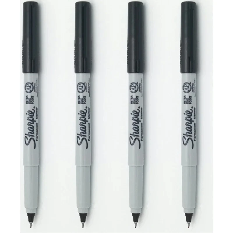 

12PCS Sharpie Permanent Marker Ultra Fine Point Oil Waterproof Ink Black Blue Paint Marker Pen Sharpies Markers Pens