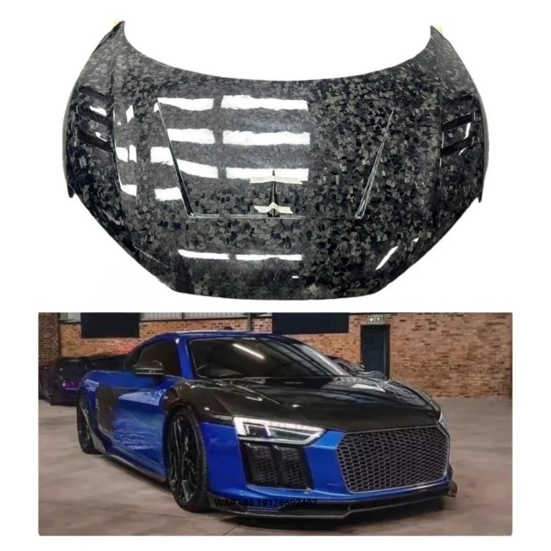 1016 Style Generation R8 Forged Carbon Fiber Hood for R8 Type 4S 2015-2024