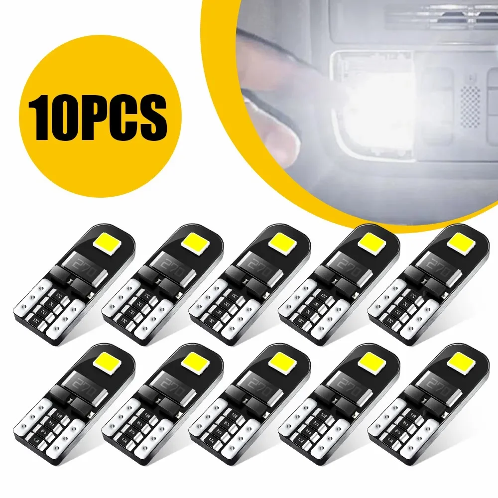 10/2 Stücke T10 W5W LED Canbus Kein Fehler 194 168 501 Glühbirne 5W5 Auto Innenbeleuchtung Lampe Karte Dome Leselampen 12 V 6000 K Weiß