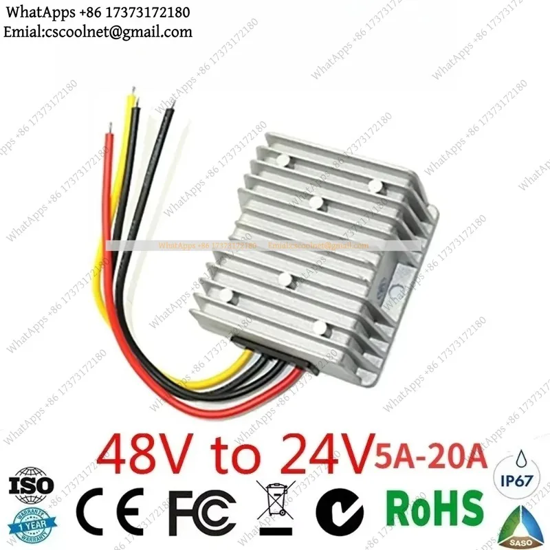 JS02 48V to 24V 5A-20A Step Down Buck DC-DC Power Converter Voltage Regulator Reducer with CE RoHS Universal Version