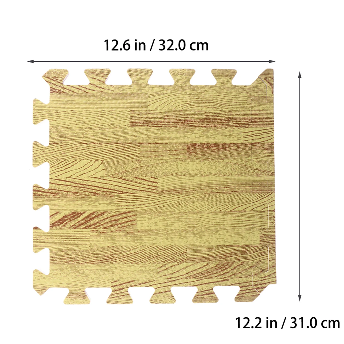 

30cm Square EVA Yoga Mat Floor Interlocking Mat Show Floor Yoga Fitness Gym Exercise Mat (Light Wood Grain)
