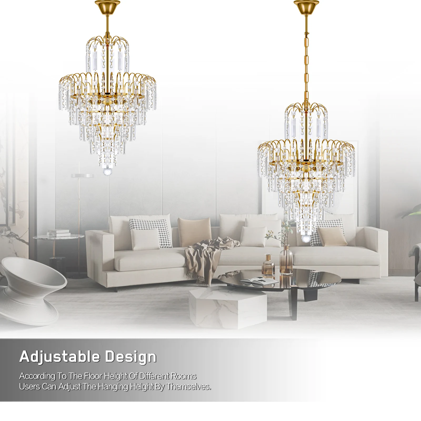 TRY-YEAN lampadario moderno in vetro di cristallo illuminazione Decora 220V lampadari lampade a sospensione lampada a sospensione decorazione di nozze