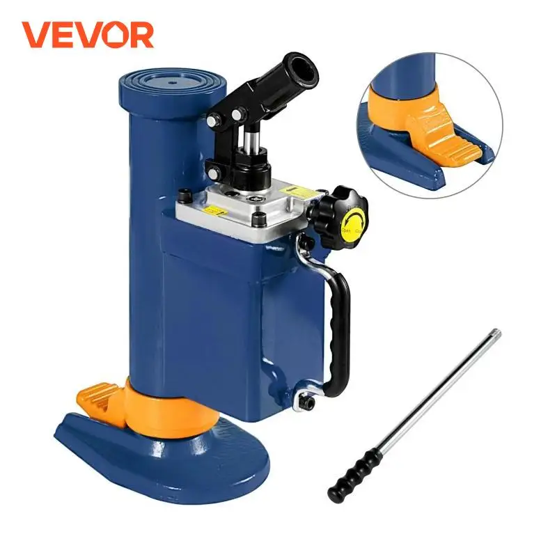 VEVOR 5T Hydraulic Toe Bottle Car Jack Manual Mahine Jack with Swiveling Housing for Lifting Vehicles Machinery Repair Install