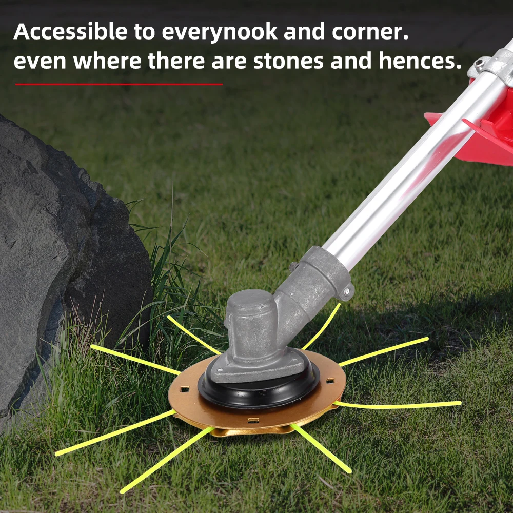 Lawn Trimmer Head, Mounting Hole M1 Inch, Disc Design for More Efficient Trimming, Easy Installation, Suitable for