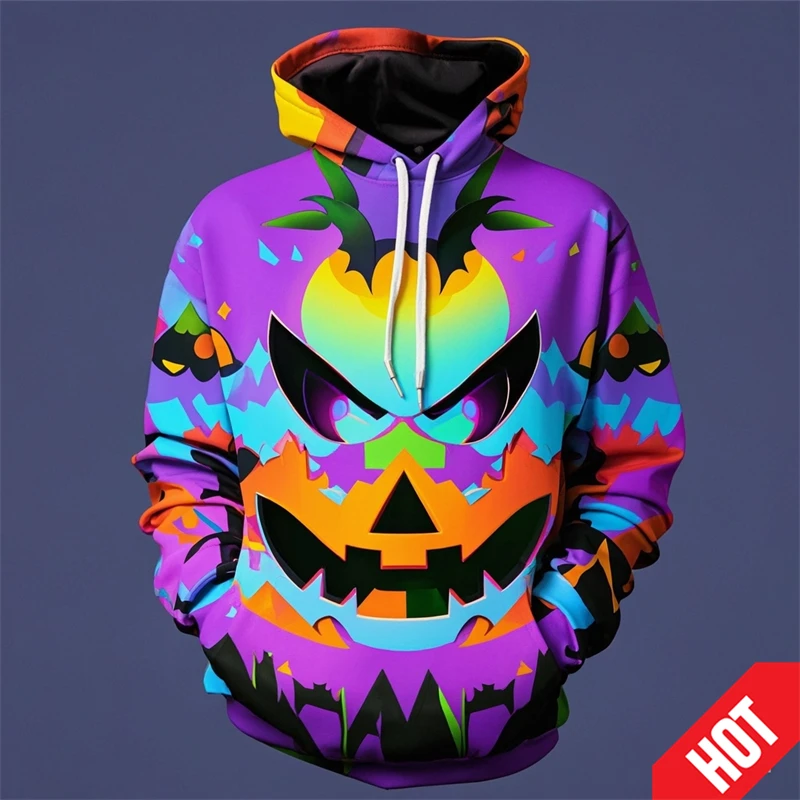 

New Halloween Fashion Pumpkin Design 3D Printed Hoodie Sweatshirt Men's Women's Terror Fun Pullover Hip Hop Hoodies Cool hoodies