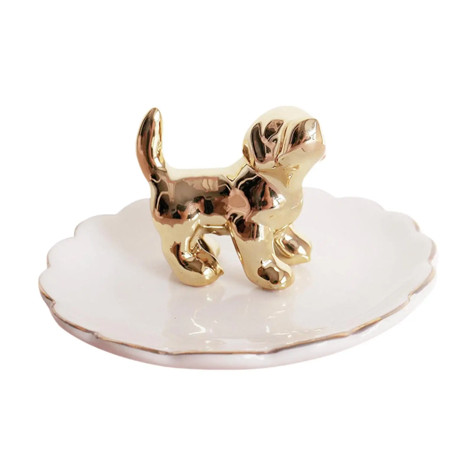 Dog Ring Holder Jewelry Dish Entrance Key Tray for Earrings Rings Engagement