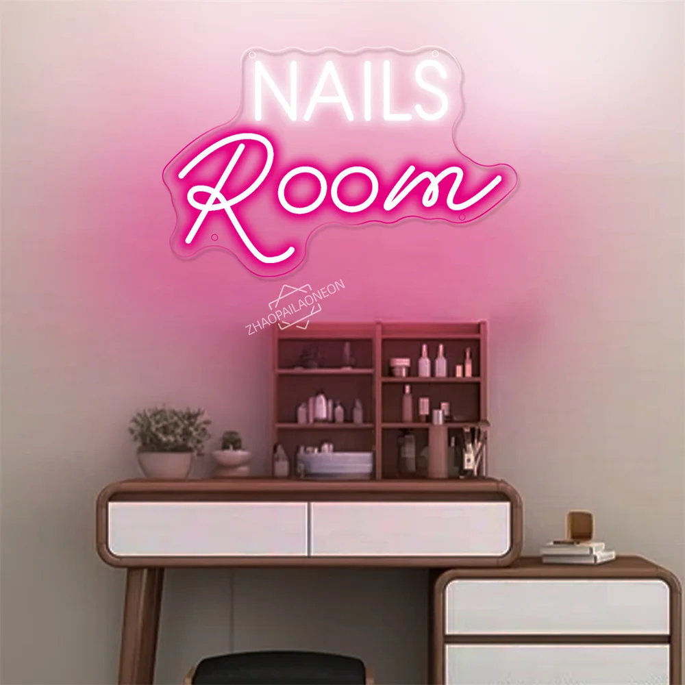 Lash Room Neon Sign USB Dimmable Nails Room Tattoo Open Outdoor Neon Led Light Lamp Beauty Salon Room Neon Light Wall Decoration