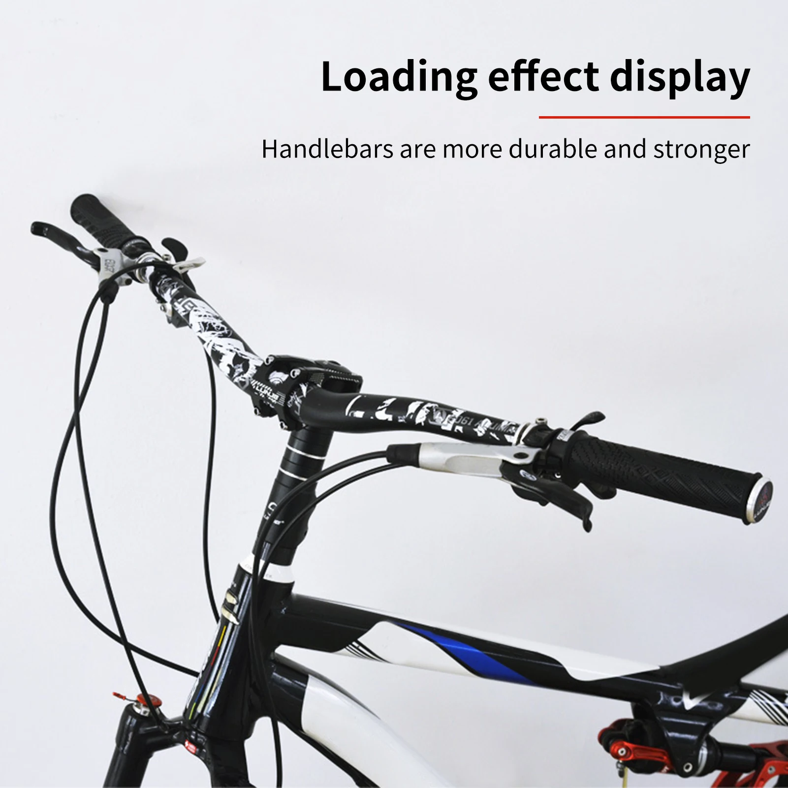 Bicycle Handlebar 31.8mm*720mm/780mm Integrated Bike Handlebar Ultralight Anti-wear Impact Resistant Riser Bar for Bikes