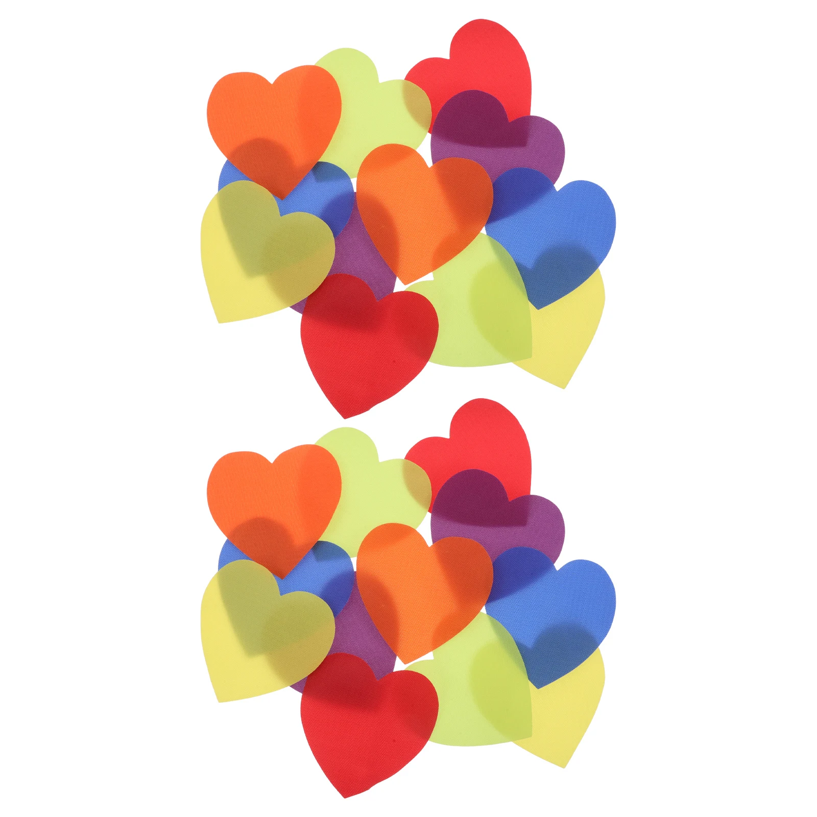 

30Pcs Colorful Heart Nylon Carpet Markers 125Mm Heart-Shaped Floor Spots Classroom Educational Activity Markers for