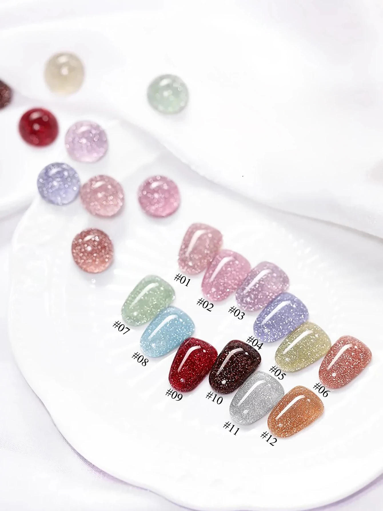 1 قطعة TC 2025 جديد الجليد شفافة كسر الماس هلام مسمار البولندية عاكس السماء المرصعة بالنجوم الماس فلاش غرامة الماس هلام مسمار الفن