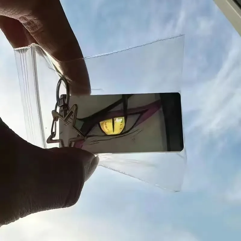 Naruto Shining Eyes Keychain Naruto Acrylic Transparent Card Rectangular Double Sided Pattern Backpack Pendant Birthday Gift