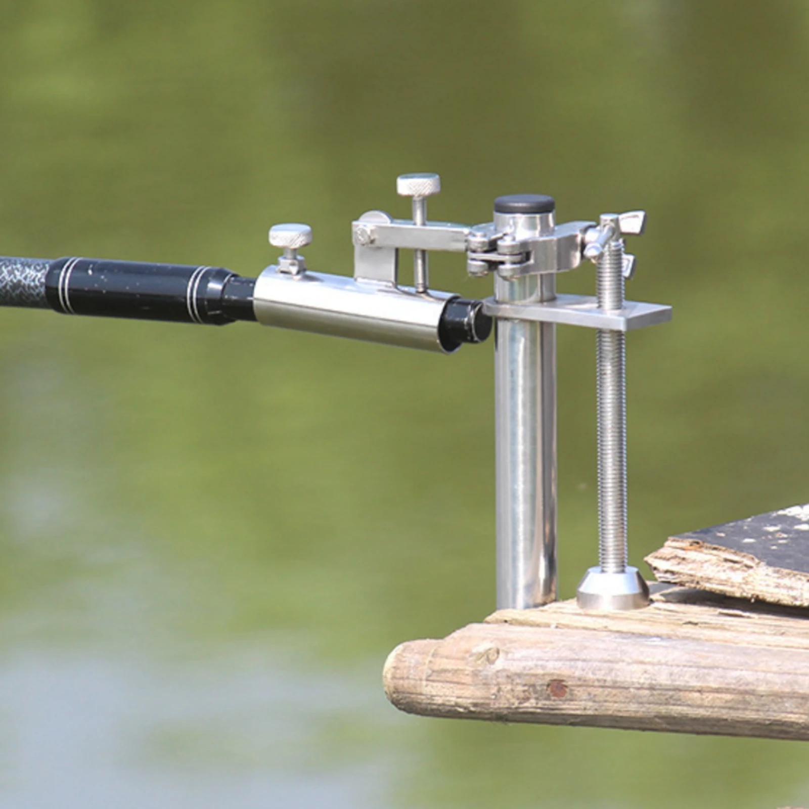 

Floor Clamp Rod Holder Metal Pressure Foot Clamp on Fishing Pole Holder Vertical Post Corrosion Resistant for Anglers