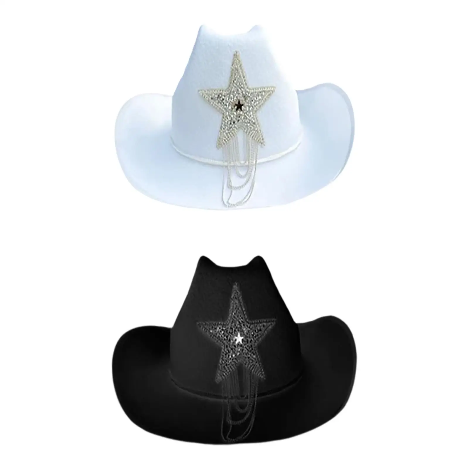 Western Cowboy Hat Summer Party Hat Casual Props Sunshade Decor Sun Hat for Women Girls Summer Outdoor Horseback Riding Festival