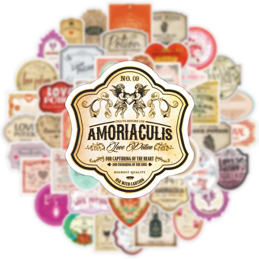 10/50 Stück Retro-Liebesaufkleber Ästhetische Valentinstag-Cartoon-Dekoration Geschenke DIY Notizbuch Handy Kühlschrank Fahrrad Laptop Kinderspielzeug