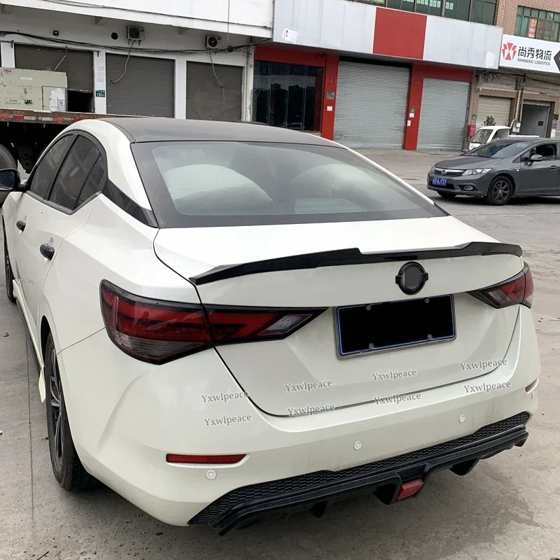 For Nissan Sentra SYLPHY 2020 2021 2022 Spoiler ABS Plastic  Primer Color Car Tail Wing Rear Trunk Lip Spoiler Wing