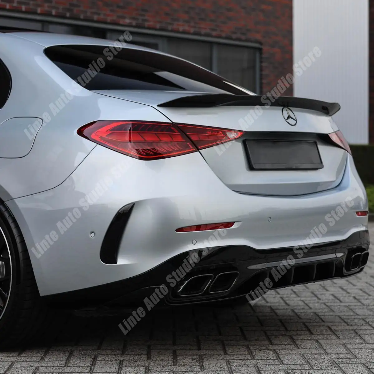 

Обновленный стиль C63s для Mercedes-Benz C-Class W206 C180 200 260 300 400 C43 C63s AMG 2022-2024, тюнинг крыла багажника автомобиля