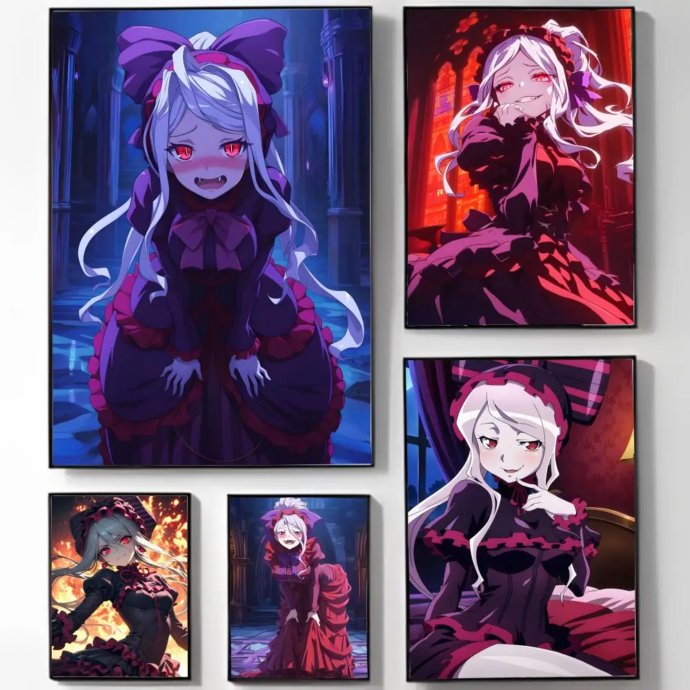 overpowered anime Overlord Poster Self-adhesive Art Waterproof Sticker Coffee House Dorm Room Wall Decor