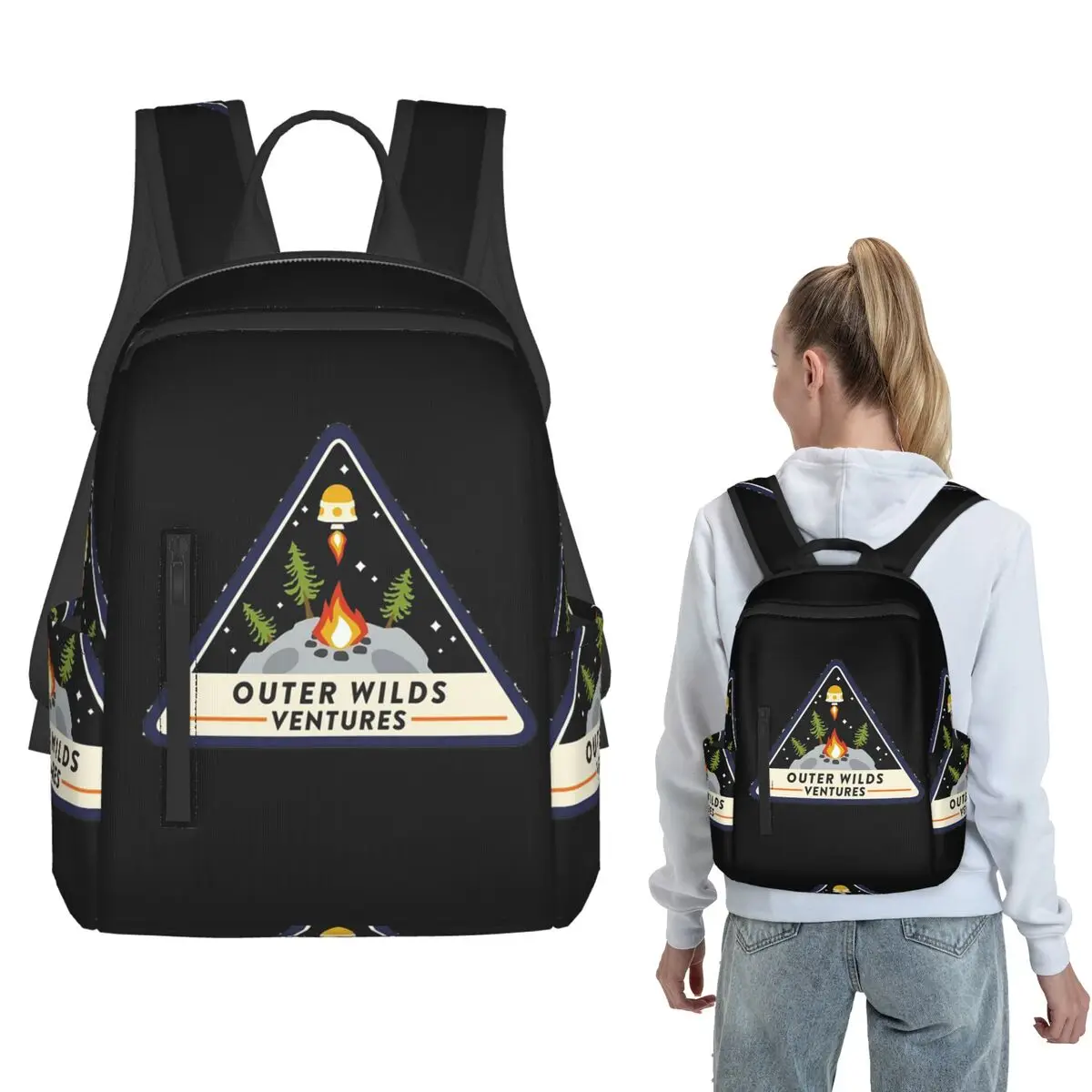 Outer Wilds Ventures Patch Backpack Large Capacity Boys Girls BookBag School Bag Shoulder Bags for Men Women