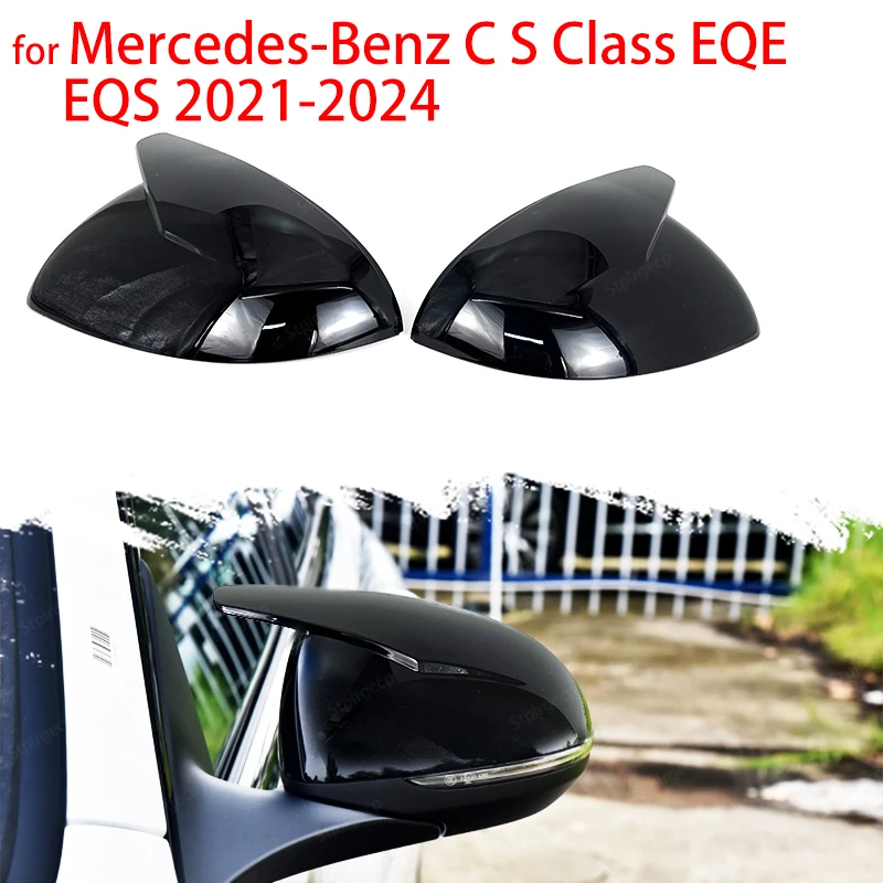 Car Mirror Cover for Mercedes Benz C S EQE EQS W206 x206 W223 V295 V297 W223 C200 C260 S400 S680 580 Sport Rearview Mirror Cover