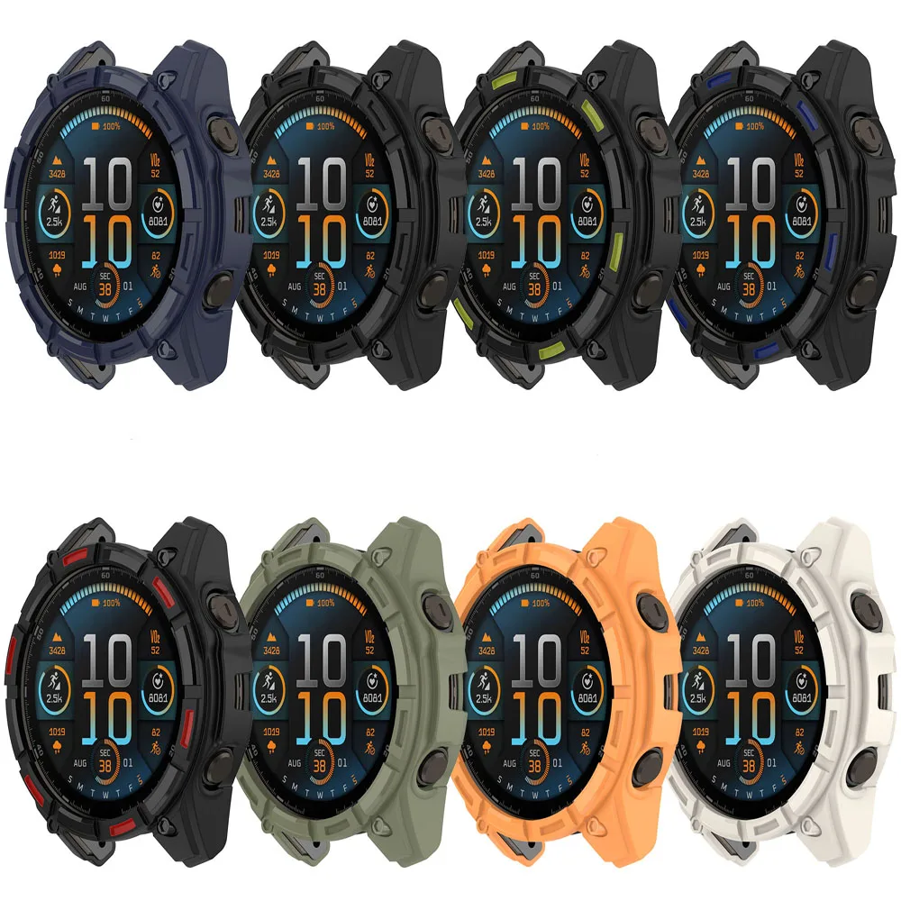 1x para garmin tactix 8 amoled tactix8 armadura solar capa pára-choques macio tpu caso smartwatch escudo de pele protetora