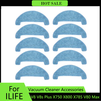 Cleaning Mop Cloth For ILIFE V8 V8s Plus X750 X800 X785 V80 Max Robot Vacuum Cleaner Washable Replacement Accessories Parts