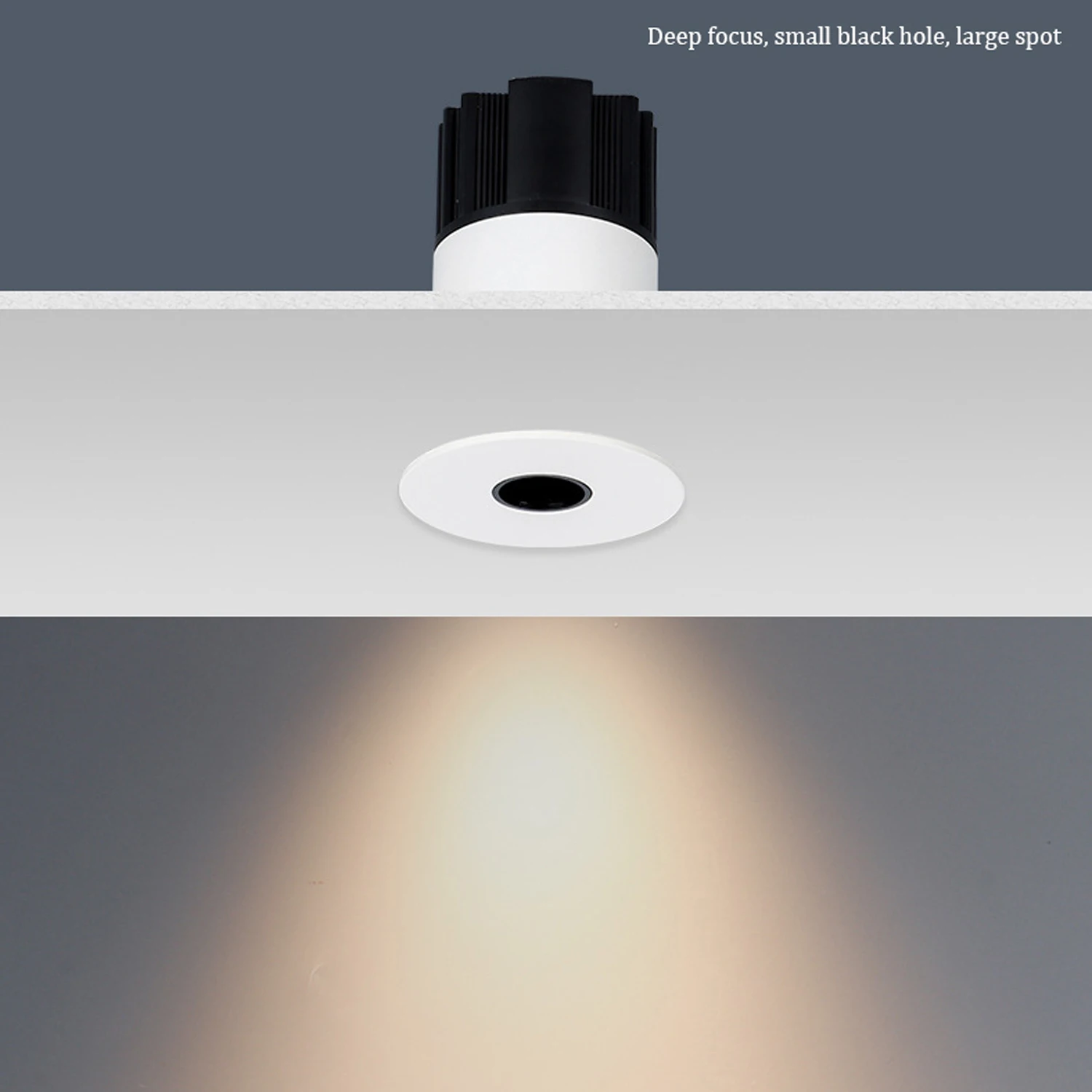 Aluminium Cob Embedded Led Inbouw Spot Light Downlight Smalle Diepe Geen Belangrijkste Licht Diepe Anti-Glare led Spotlight
