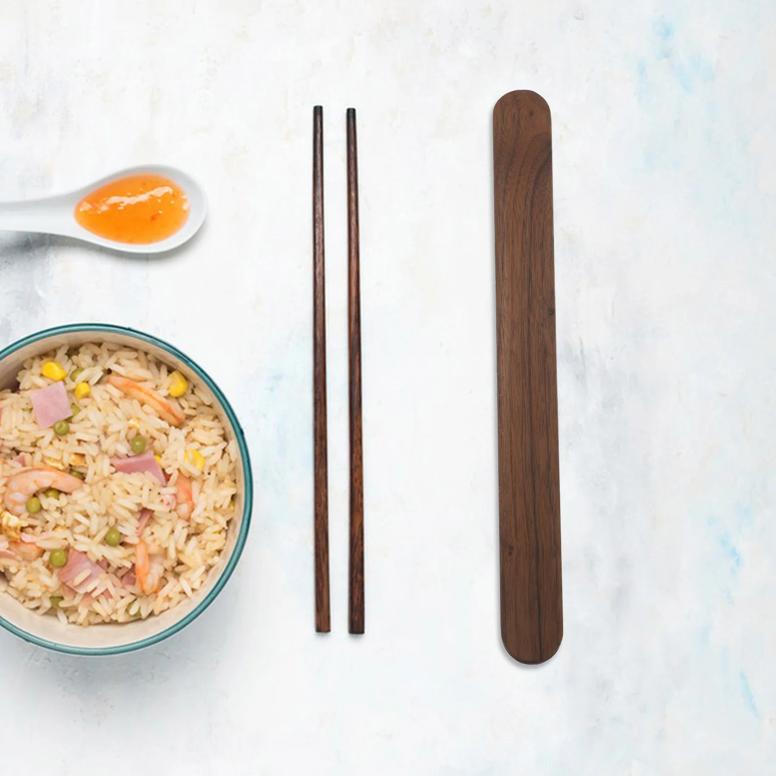 

Wooden Chopsticks Holder Compact Travel Cutlery Case for Outdoor Dining Smooth Surface No Burr Easy Clean Multi Function Utensil